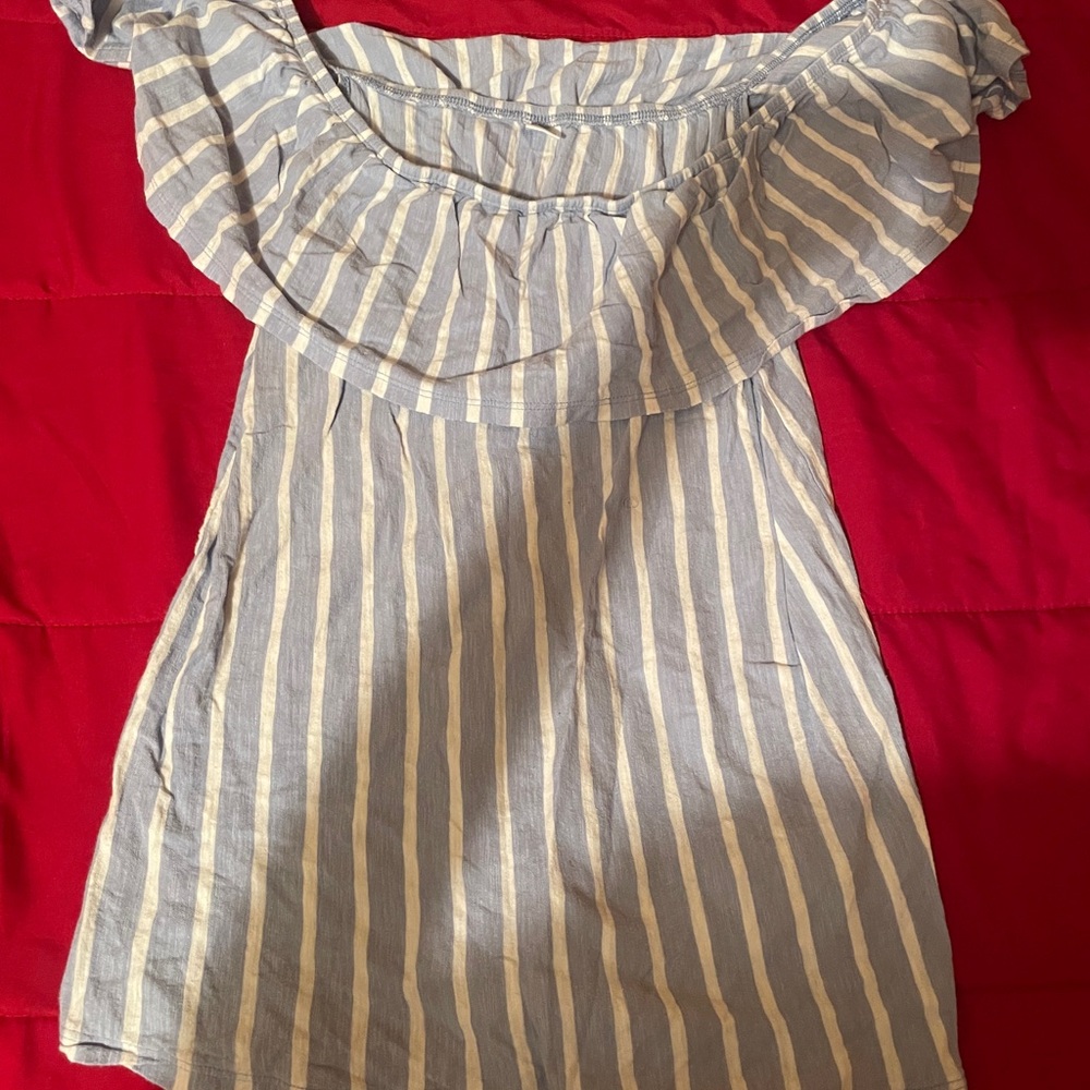 Striped Off-Shoulder Dress
